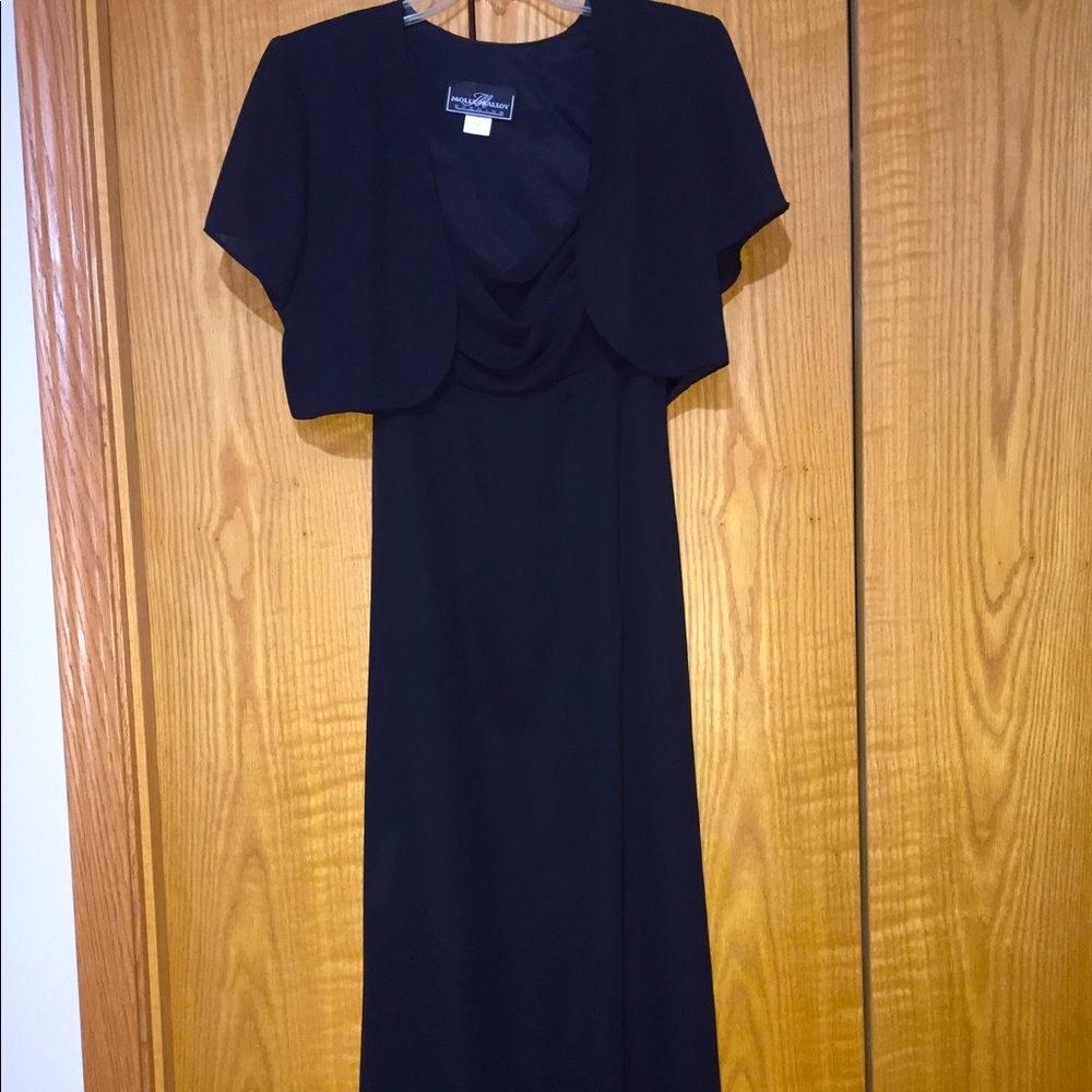 Black floor length evening dress